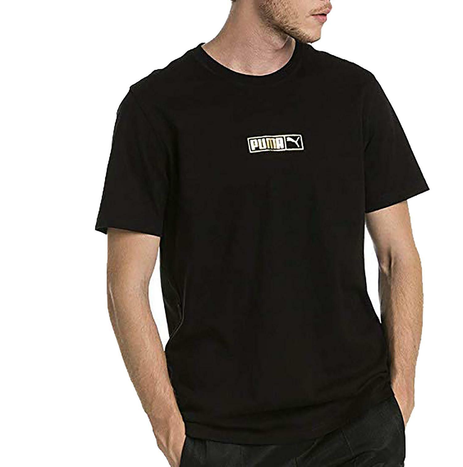 puma puma graphic logo n.2 tee t-shirt uomo nera 57872151