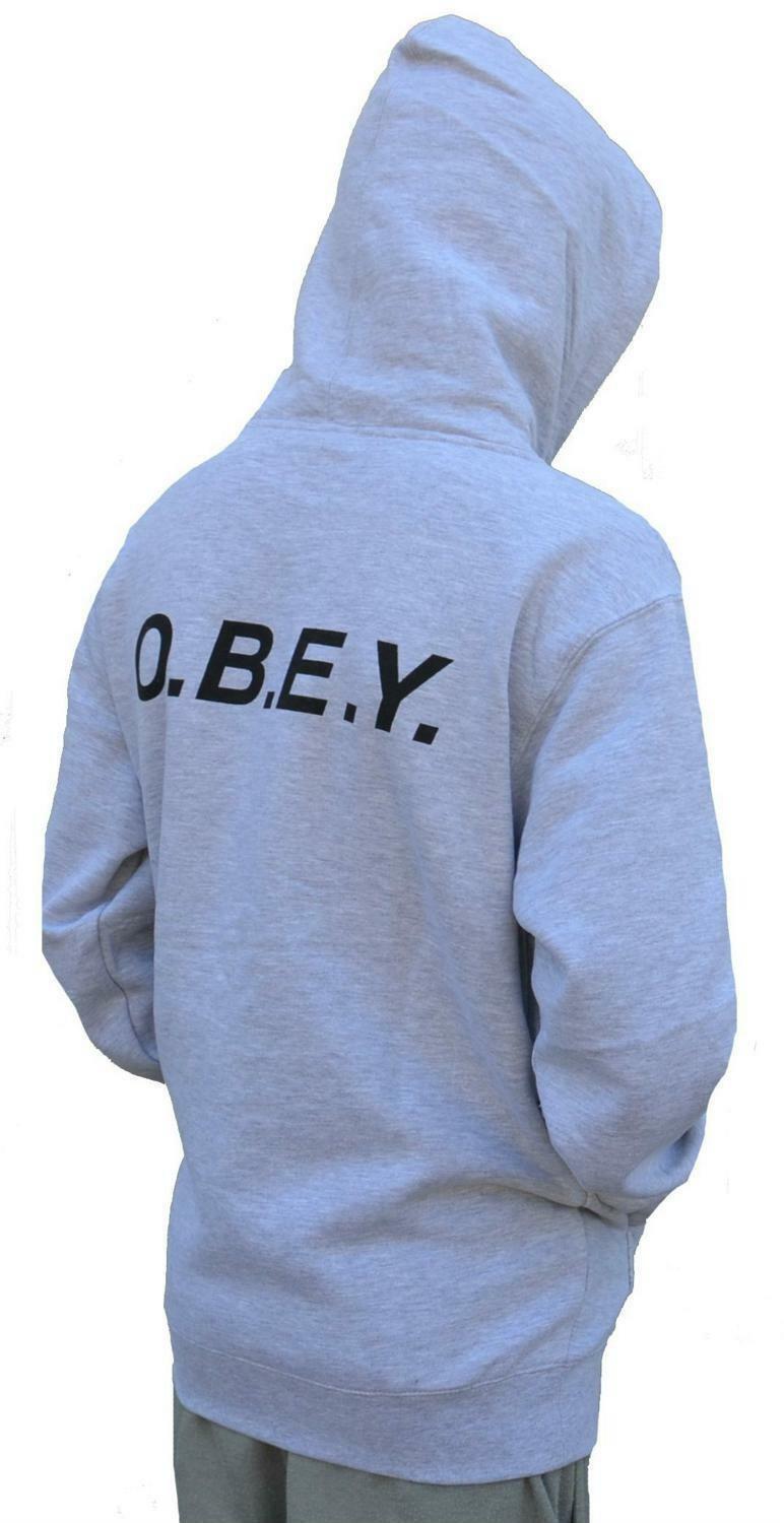 obey obey o.b.e.y. zip giacchetto uomo grigio