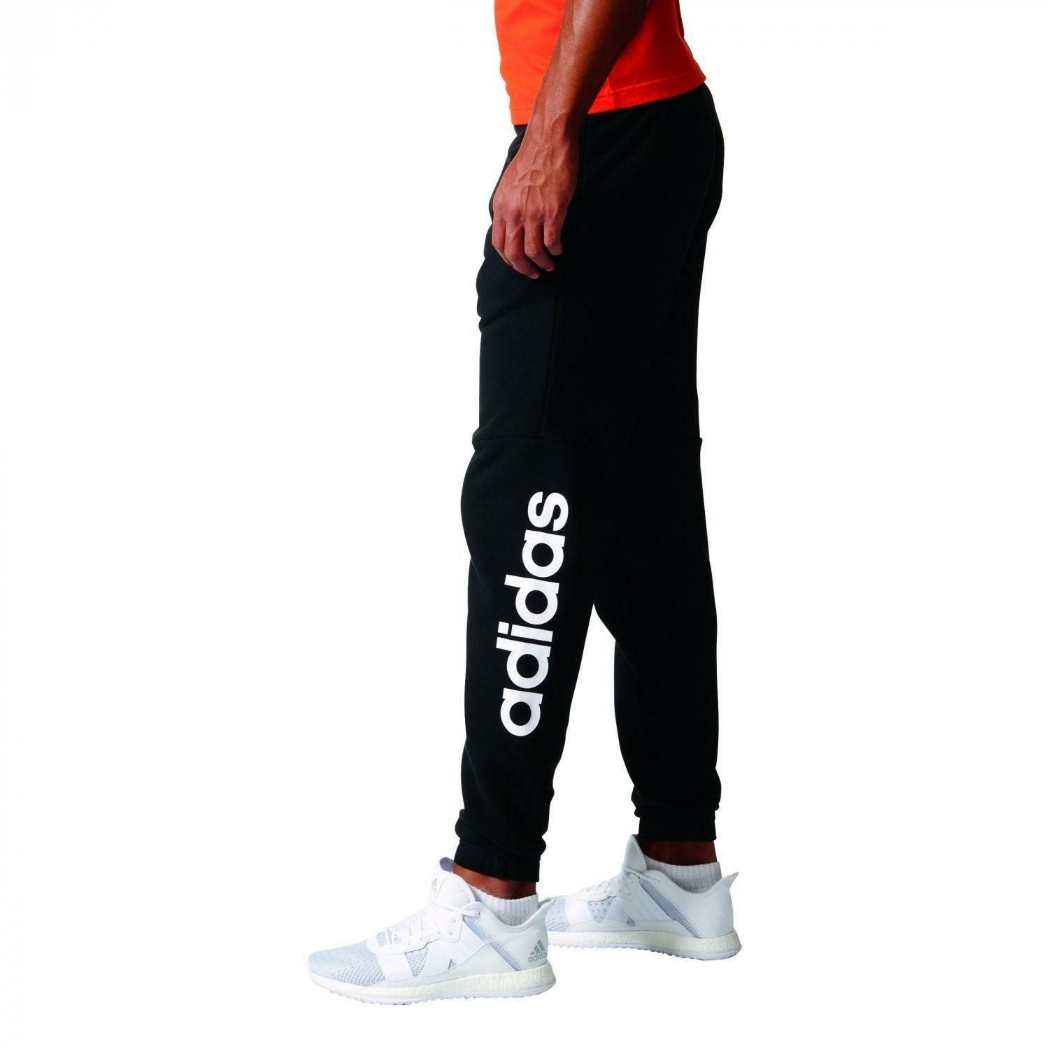 adidas adidas pantaloni tuta cotone garzato neri bq9090