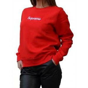 supreme felpa rossa