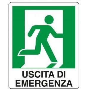 Cartello segnaeletico  uscita di emergenza a destra