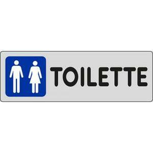 Adesivo con indicazioni  toilette uomini e donne