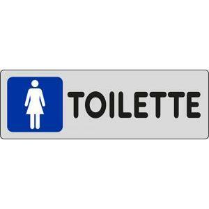 Adesivo con indicazioni  toilette donne