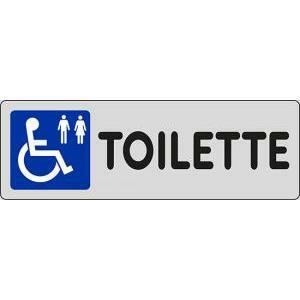 Adesivo con indicazione  toilette disabili