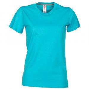 T-shirt  sunset lady. blu atollo