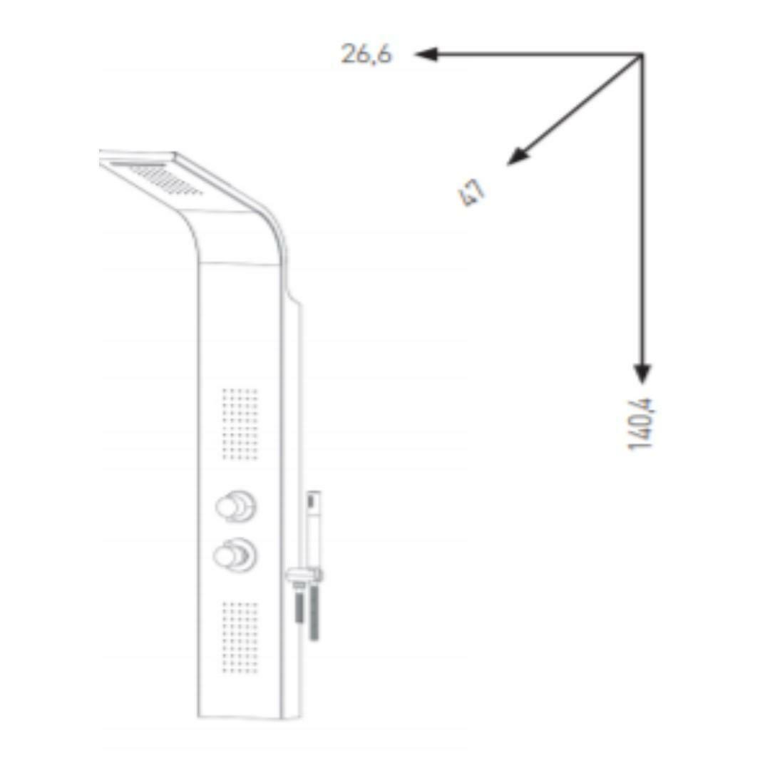 Specialisti del bagno COLONNA DOCCIA MARINA TERMOSTATICA CON CASCATA  ACCIAIO INOX SATINATO SPECIALISTIDELBAGNO