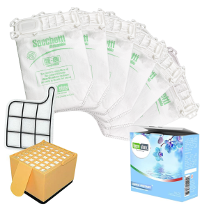 Sacchetti folletto vk 135-136 6 pz + granuli profumati talco+ filtri compatibili