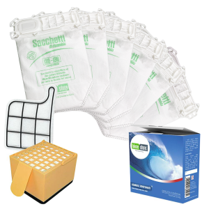Sacchetti folletto vk 135-136 6 pz + granuli profumati brezza marina+ filtri compatibili