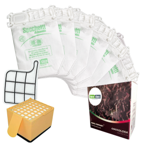 Sacchetti folletto vk 135-136 6 pz + granuli profumati coccolosa + filtri compatibili