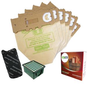 Kit sacchetti folletto vk 130 - 131 6 pz + granuli zuccherosa+ filtri compatibili