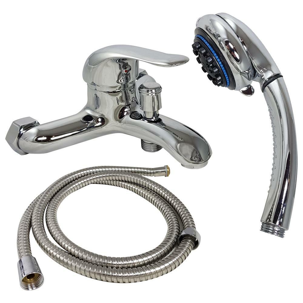 bracaglia miscelatore per vasca doppia utenza con tubo doccia