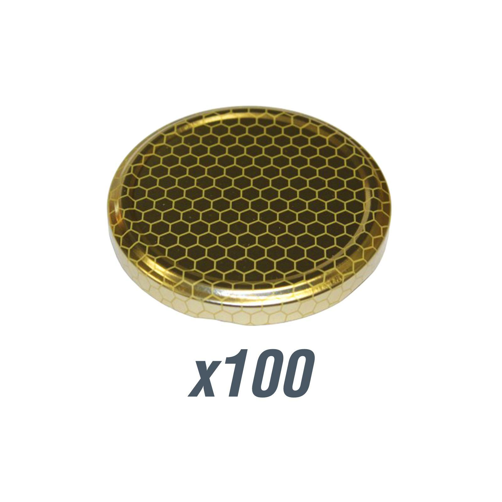 Capsule tappi coperchi cellette twist-off 70 mm conf 100 pezzi per vasetti miele 