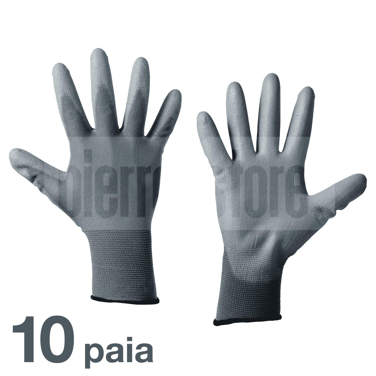 bracaglia guanti da lavoro in poliuretano spalmato tg. 9 10 paia