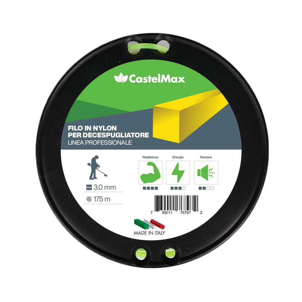 FILO DECESPUGLIATORE PROFESSIONALE QUADRATO 3.0MM 175 MT GIALLO FILO DECESPUGLIATORE PROFESSIONALE QUADRATO 3.0MM 175 MT GIALLO
