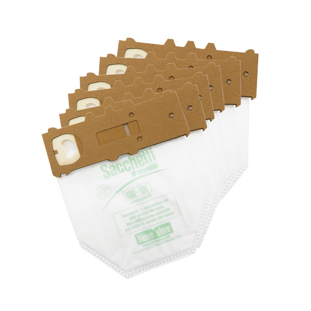 bierre store sacchetti folletto vk 131 vk 130 12 pz microfibra + filtri compatibili