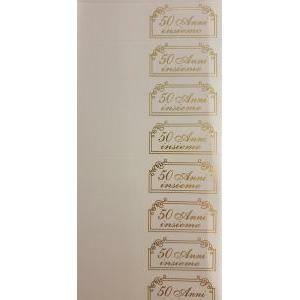 BIGLIETTINI MATRIMONIO 50 ANNI INSIEME 45X25 MM - 10 PZ