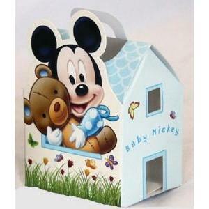 Casetta porta confetti baby topolino - 60x50x90 mm