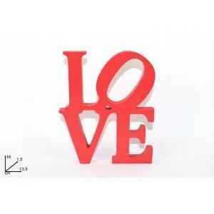 Scritta Love rosso 35.5 x 15 cm