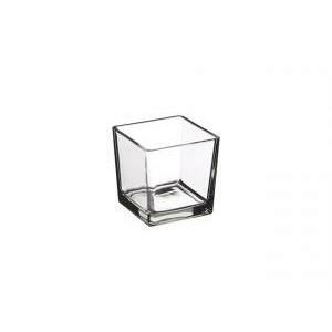 Cubo in vetro spesso trasparente - 10 x 10 cm