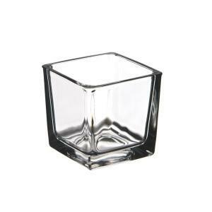Cubo in vetro spesso trasparente - 8 x 8 cm