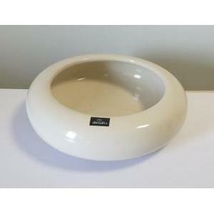 Contenitore tondo in ceramica avorio - 17 x 5 cm