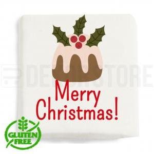 Marshmallow quadratino con stampa ' merry christmas '- 20pz