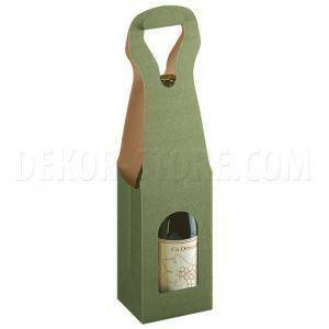 Scatola 1 bottiglia con maniglia - linea verde - bag new