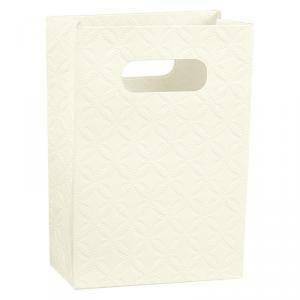 Shopper box 100x50x145 mm matelasse bianco