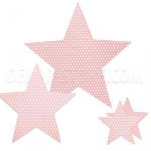Stella set 3 pz - 450x450 - 300x300 - 180x180 mm cartoncino color rosa