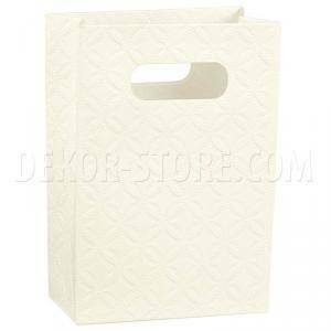 Shopper box 130x70x180 mm - matelasse bianco