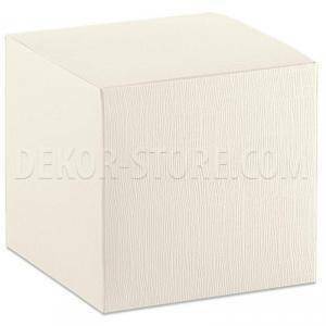 Scatola pieghevole seta bianco 80x80x80 mm - 10 pz