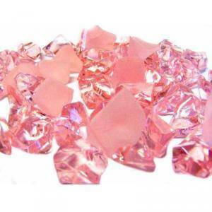 Ghiaccio acrilico 15/30 mm lucido/opaco rosa ( 1 kg - 300 pz. ca.)