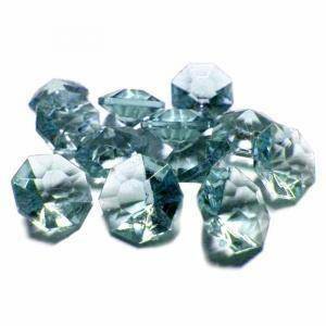 Diamanti in acrilico verde salvia 12 mm - 60 pz