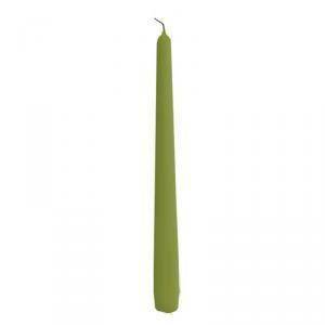 Candela conica verde oliva - ø 23 mm x h 25 cm