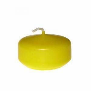 Candela galleggiante gialla - ø 48 mm