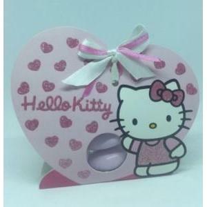 Borsa rotonda porta confetti hello kitty rosa e fucsia - 120x15x80 mm