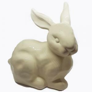 Coniglio in ceramica - avorio