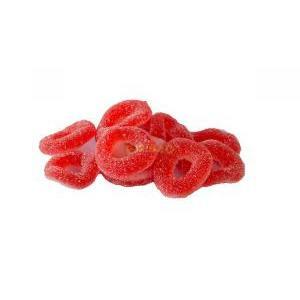 Anelli fragola gommosi zuccherati 1 kg