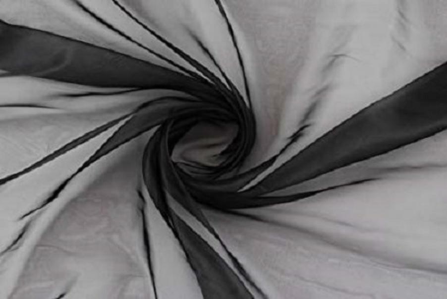 Organza tessuto nero - 150 x 300 cm