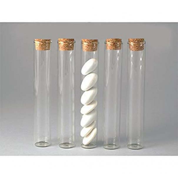 contenitori per piante e caramelle per decorazione di feste di matrimonio provette da 20 ml in plastica trasparente con tappo in sughero Hnmedia 12 
