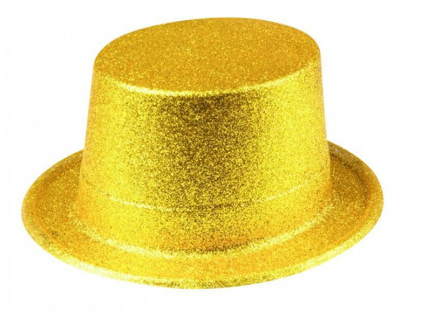 Boland cappello cilindro alto glitter oro
