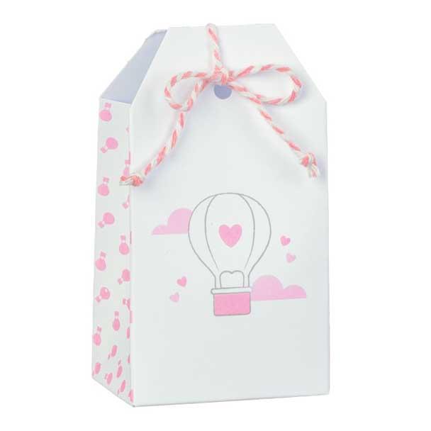 SCOTTON SPA Tag porta confetti balloon rosa 55x35x100 mm - 5 pz