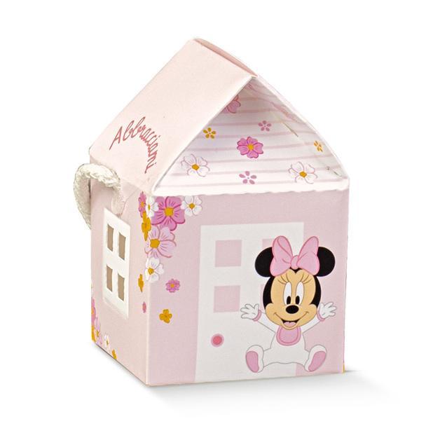 SCOTTON SPA Casetta con cordini minnie baby flowers 55x55x50 mm - 5 pz