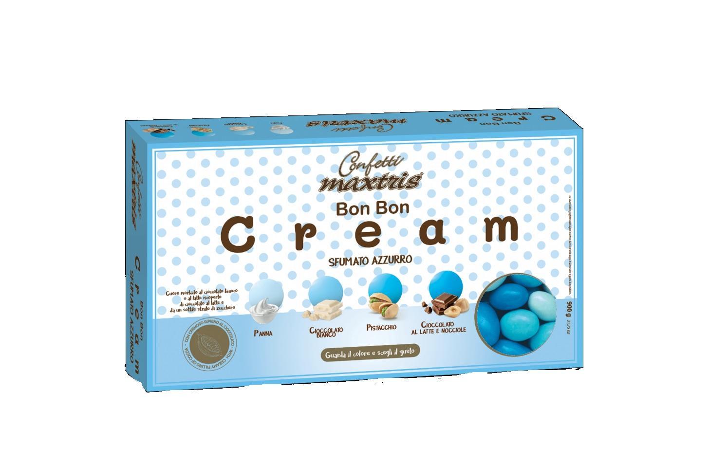MAXTRIS CONFETTI MAXTRIS BON BON cream sfumato azzurro - 900 GR
