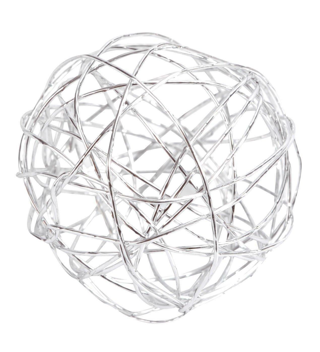 eurosand sfera filo metallico bianco 30 mm - 20 pz