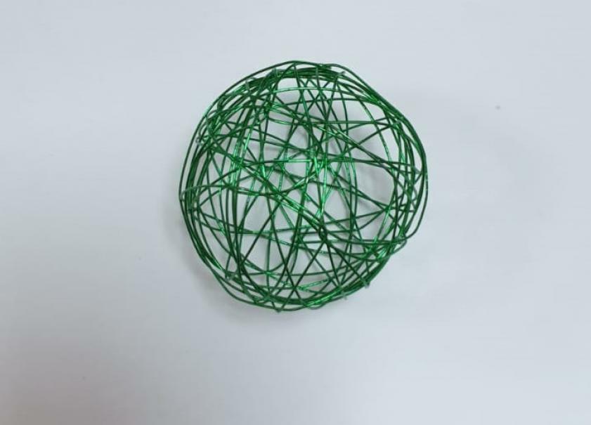 eurosand sfera filo metallico verde 50 mm - 8 pz