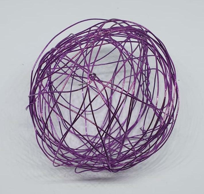 eurosand sfera filo metallico viola 80 mm