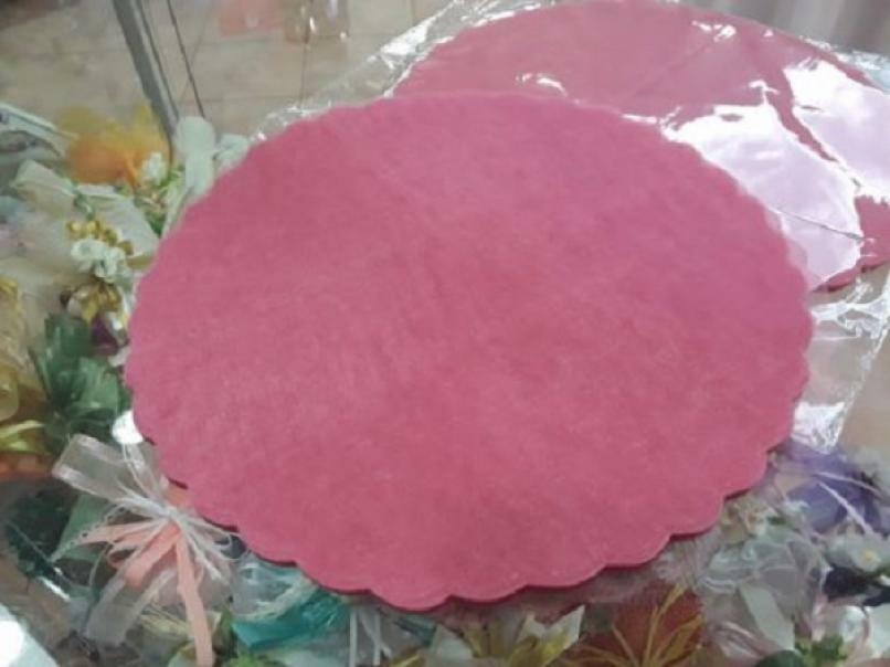  velo di fata rosa antico smerlato (24 cm x 50 pz)