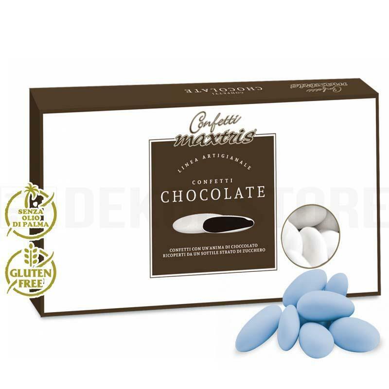 maxtris maxtris cioccolato - confetti  - celeste (1kg)