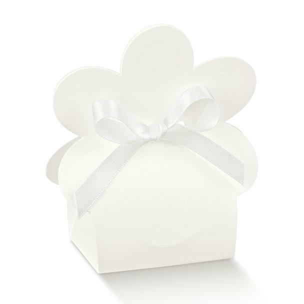 scotton spa scatolina a forma di fiore white 60x40x110 mm - 10 pz